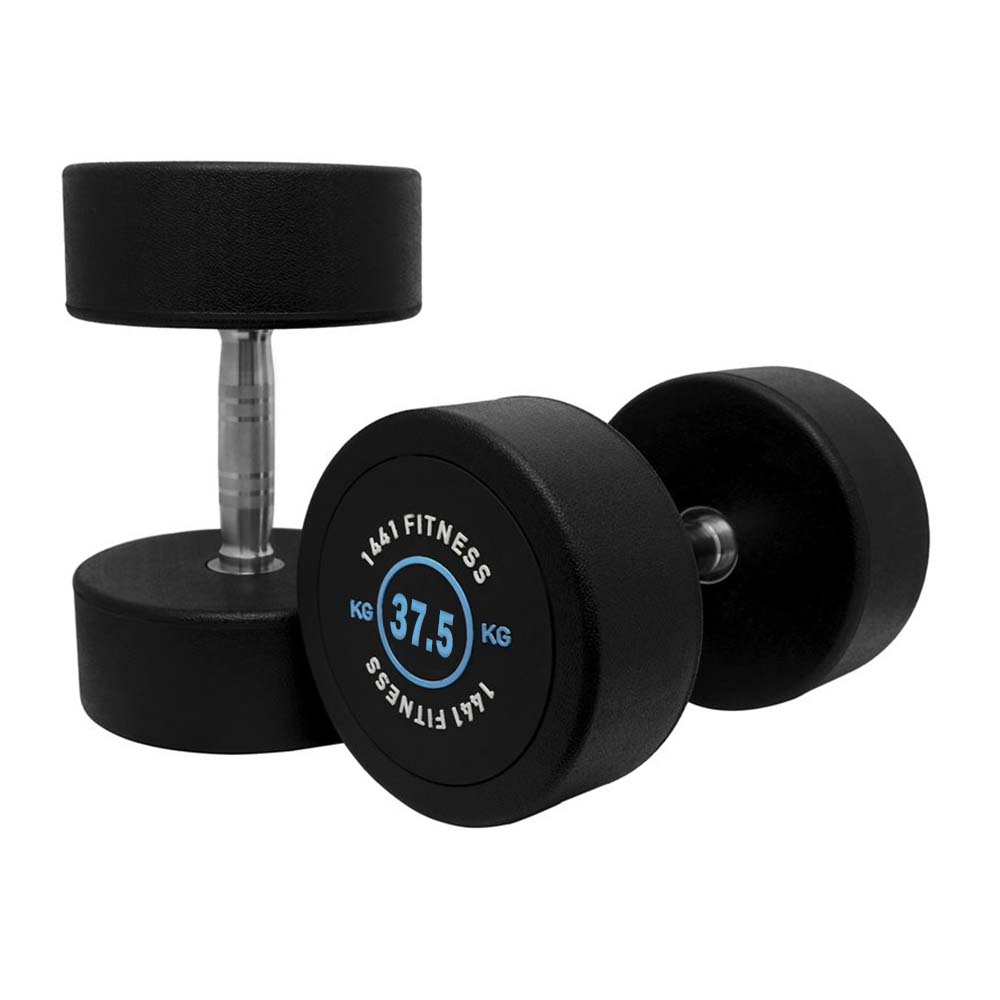 1441 Fitness Rubber Round Dumbbells - 37.5 Kg